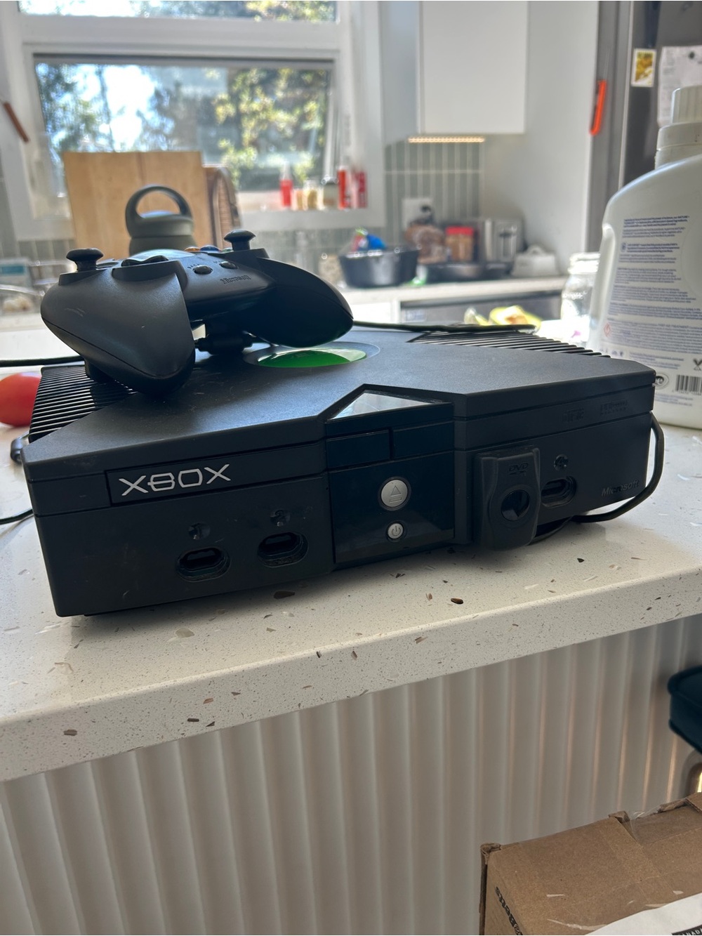 Microsoft Xbox Console with Black Controller